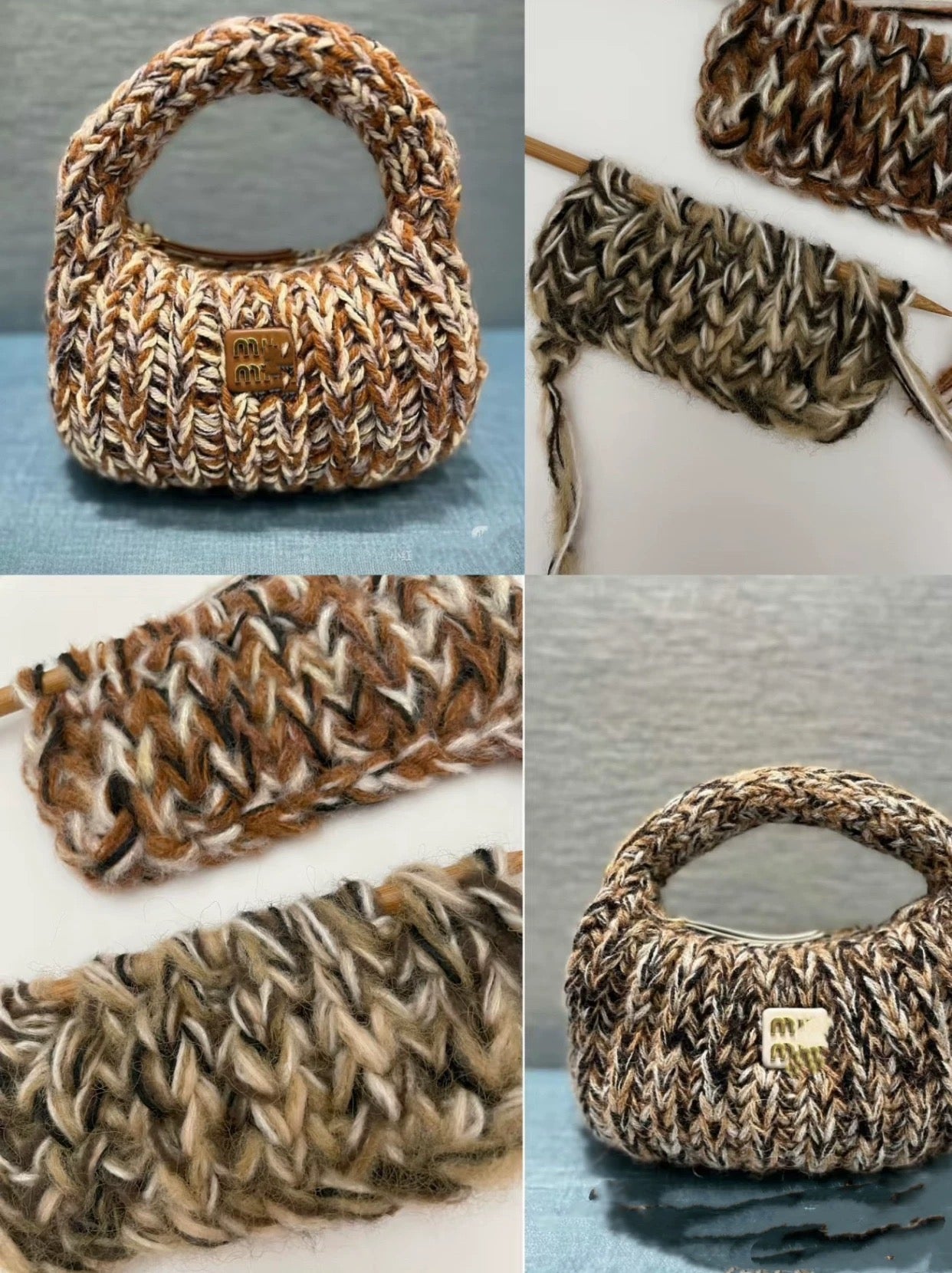 DIY Craft Kit - Knitted Miu Miu Handbag