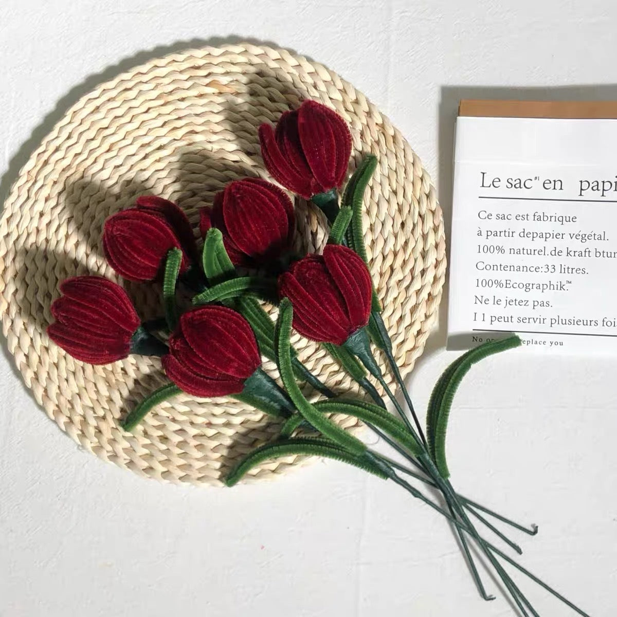 Finished Work - Pipe Cleaner Single Tulip